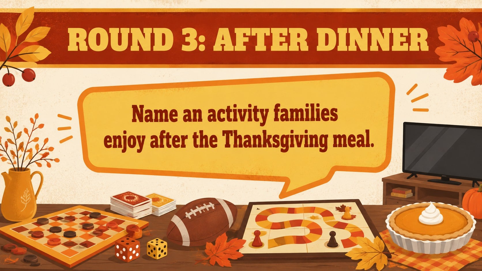 Thanksgiving Survey Showdown Game presentation template, slide 8