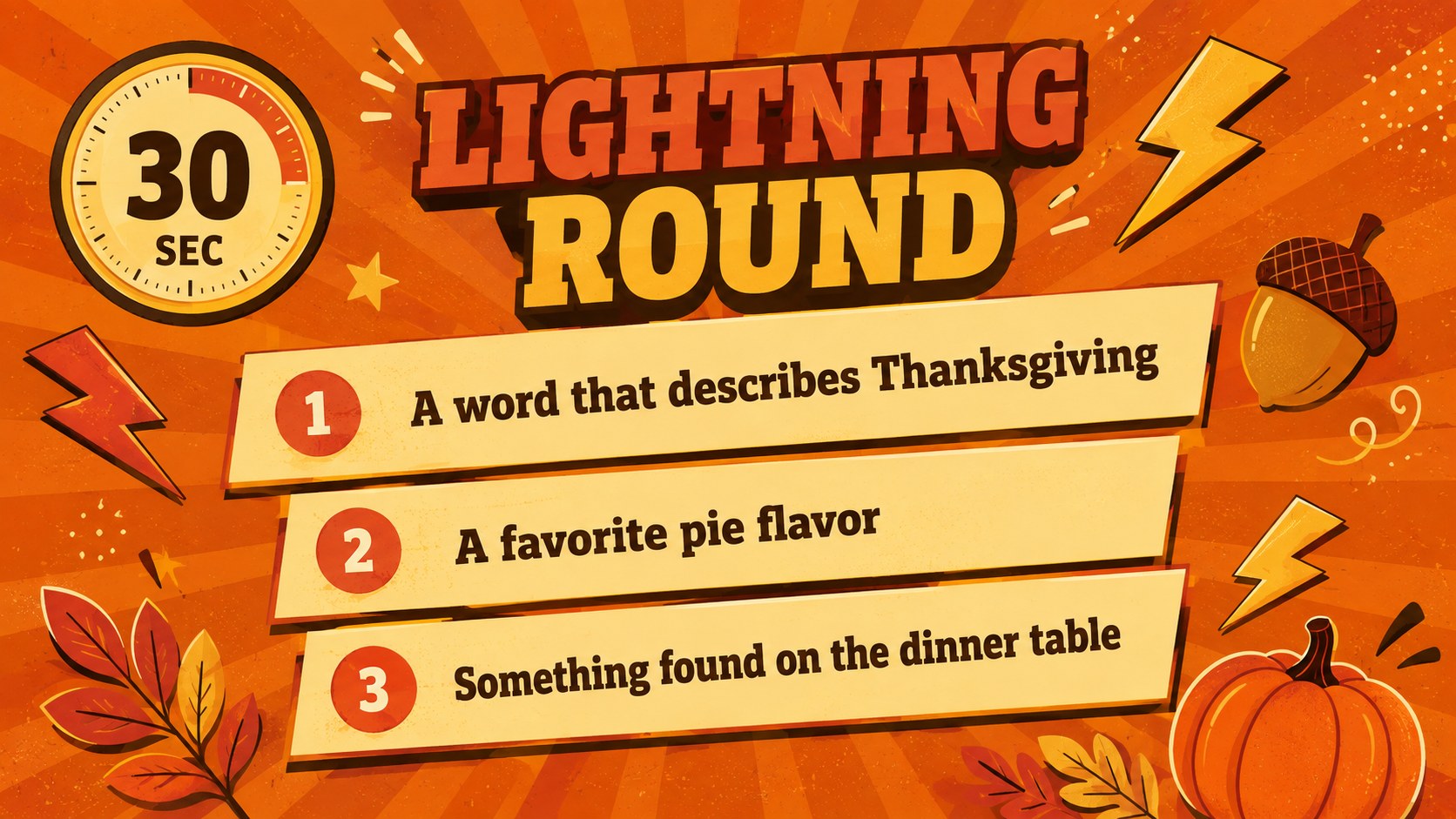 Thanksgiving Survey Showdown Game presentation template, slide 10