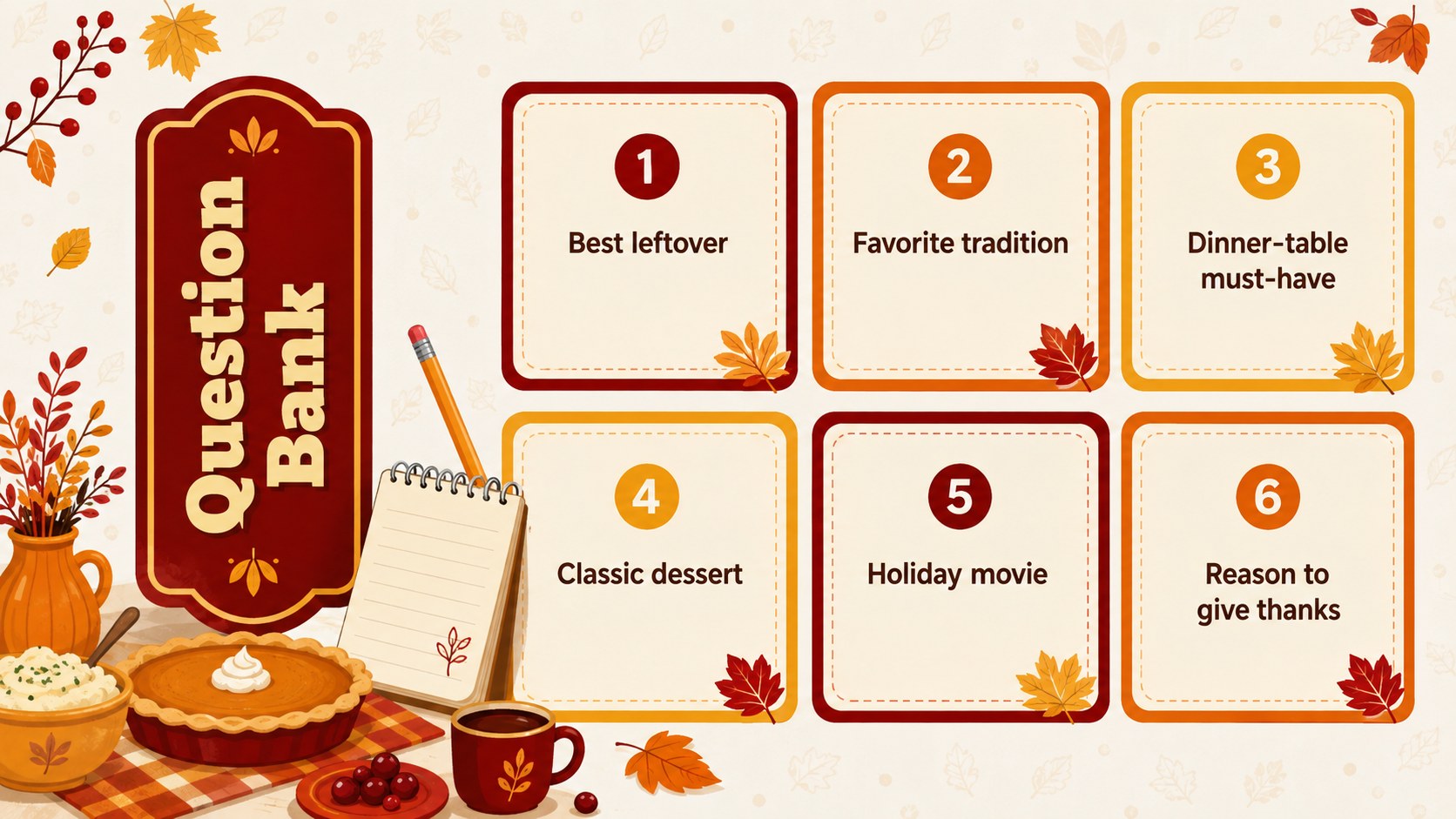 Thanksgiving Survey Showdown Game presentation template, slide 13