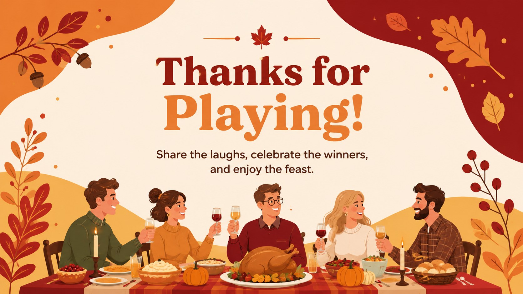 Thanksgiving Survey Showdown Game presentation template, slide 15