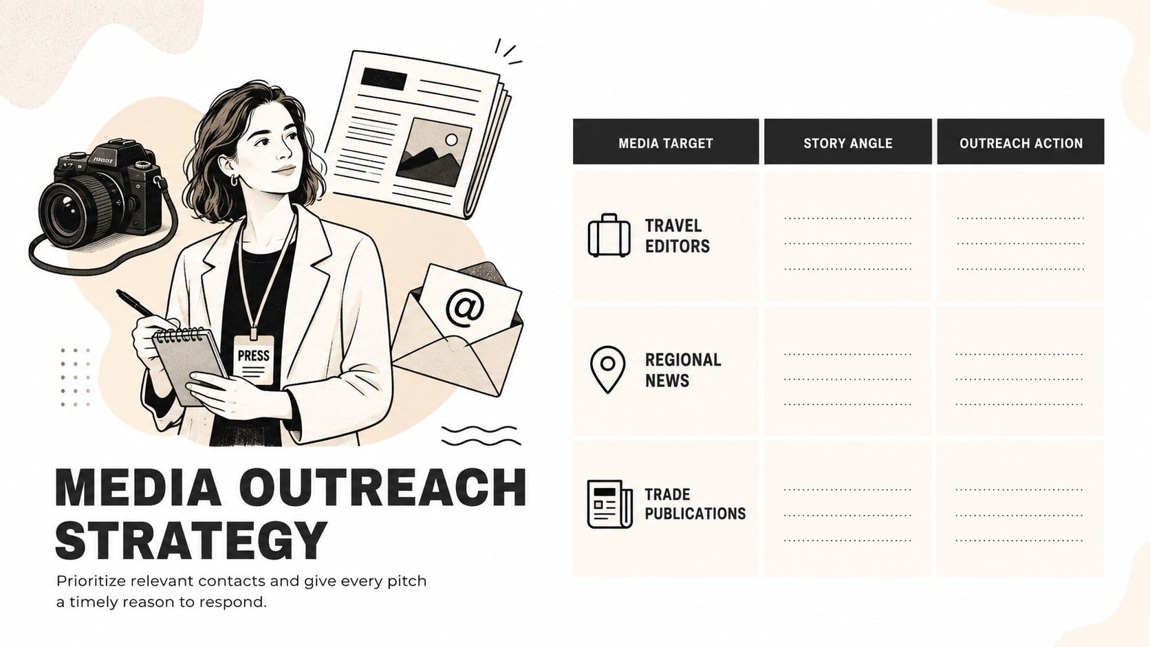Tourism Communications Strategy Deck presentation template, slide 5