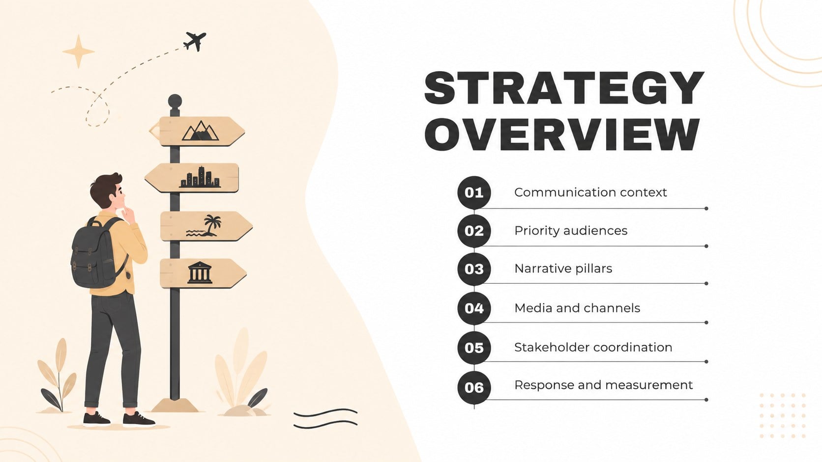 Tourism Communications Strategy Deck presentation template, slide 13