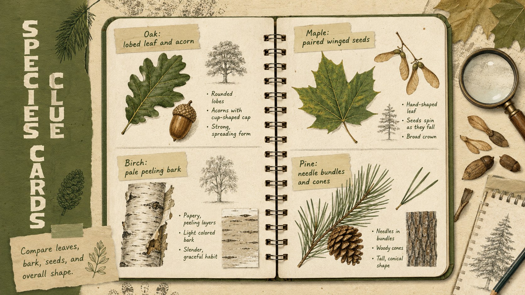 Tree Anatomy and Species Classroom Deck presentation template, slide 10
