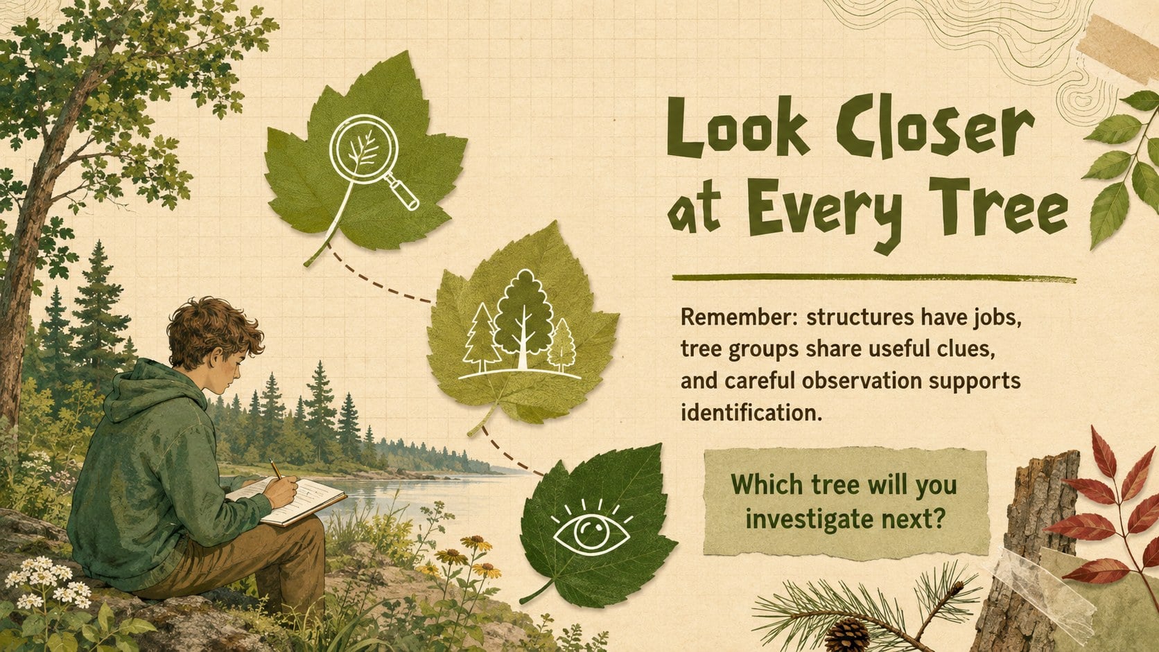 Tree Anatomy and Species Classroom Deck presentation template, slide 15