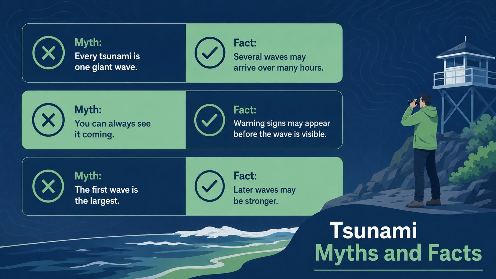 Modelo de apresentação Educação sobre Preparação para Tsunamis, slide 11