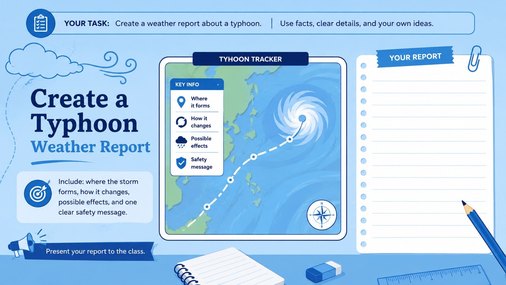 Typhoon Science Adventure Slides presentation template, slide 14