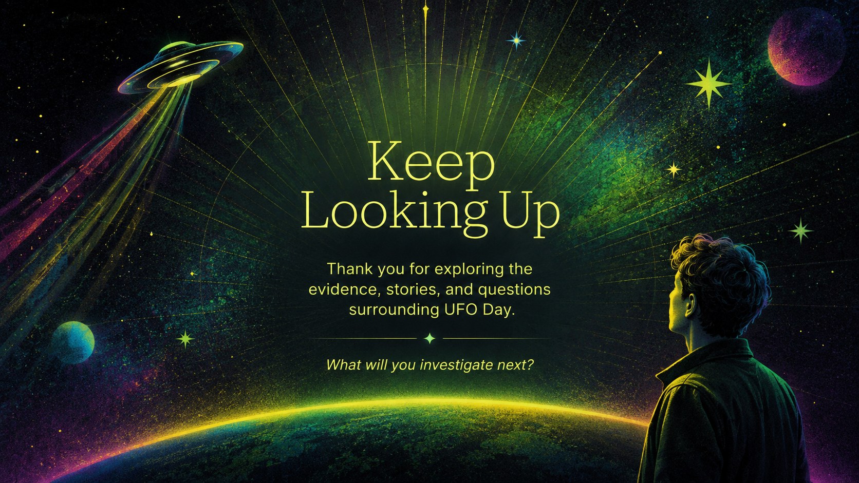 UFO Day Alien Encounter Deck presentation template, slide 15