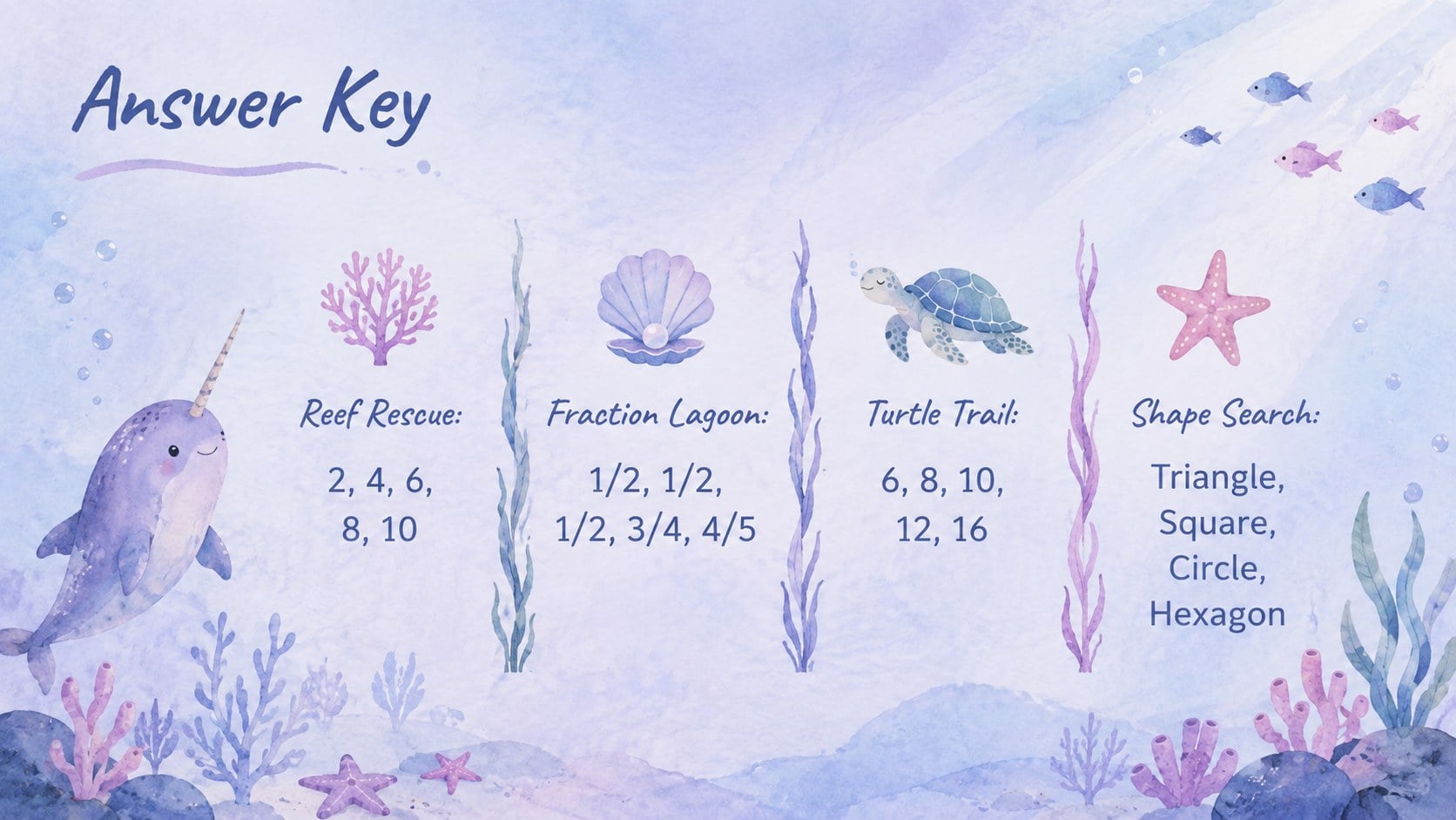 Underwater Color-by-Number Puzzle Deck presentation template, slide 14