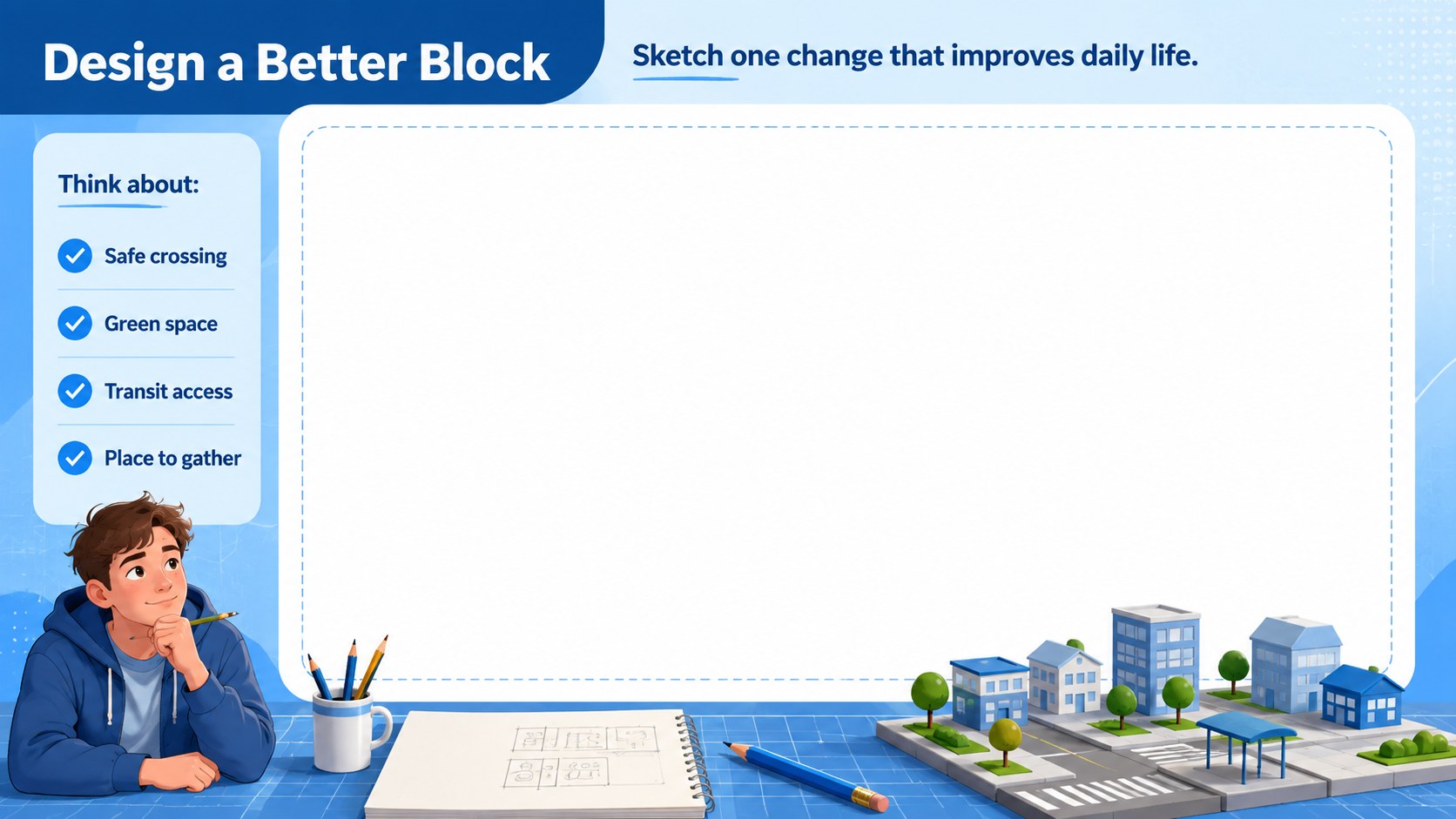 Urban Daybreak Classroom Theme presentation template, slide 13