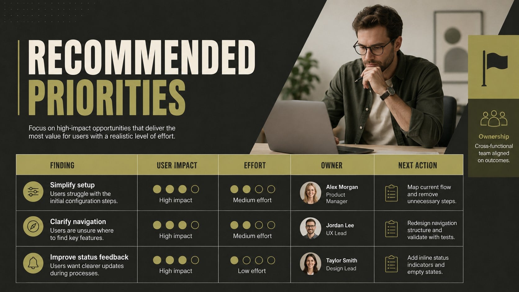 UX Competitor Benchmarking Deck presentation template, slide 13