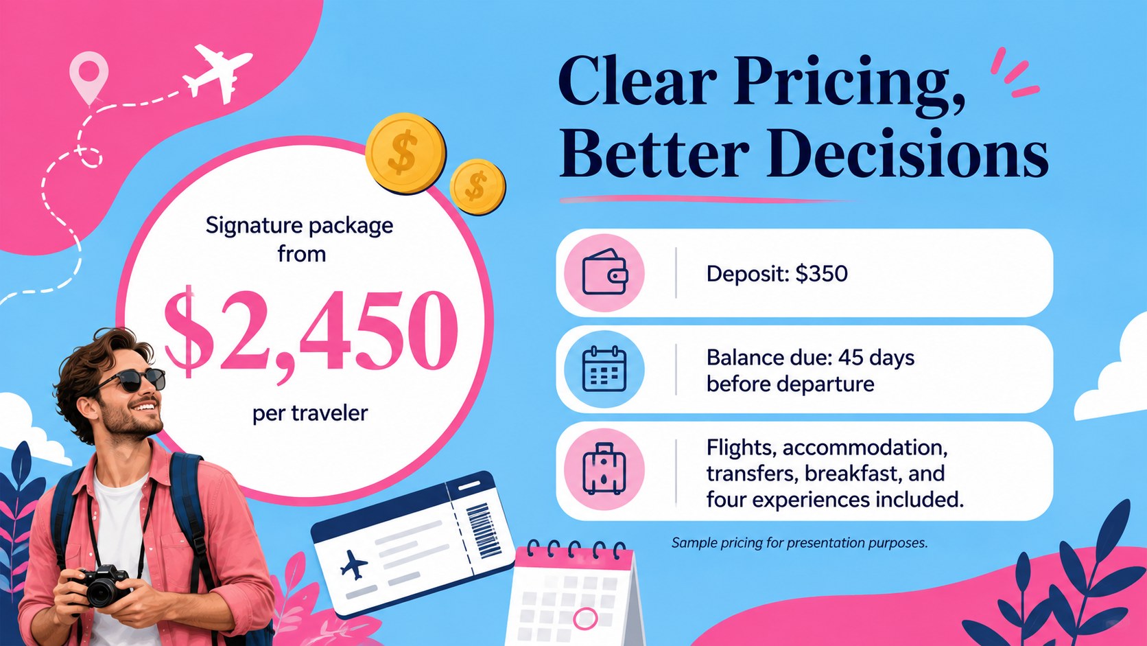 Vacation Package Sales Deck presentation template, slide 11