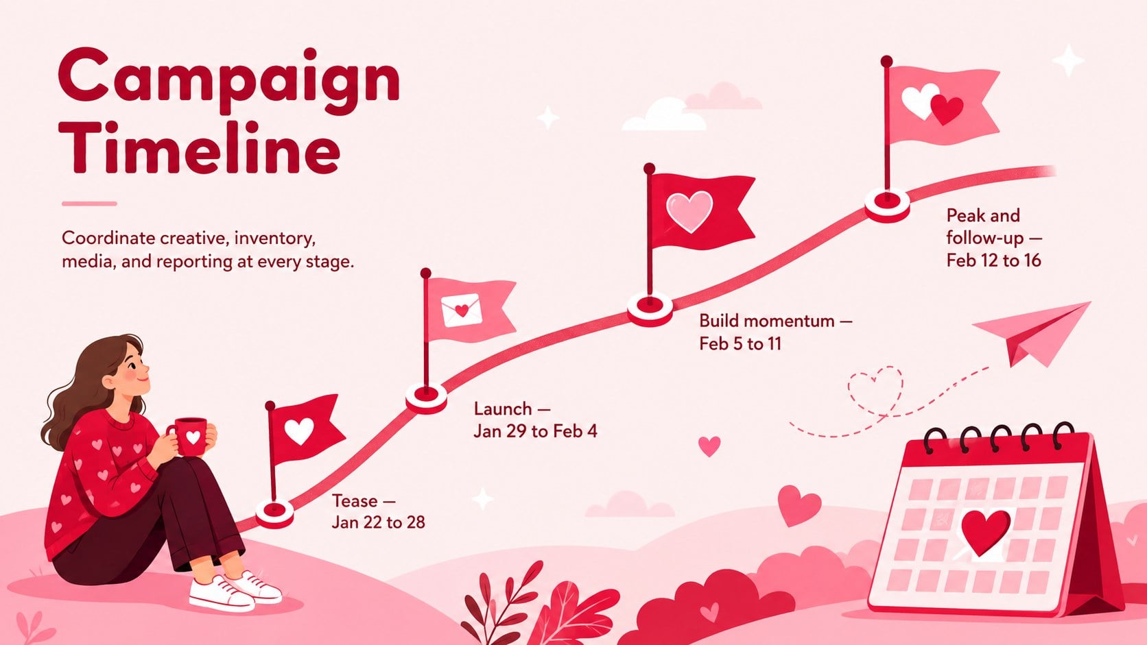 Valentine's Day Marketing Strategy Deck presentation template, slide 9