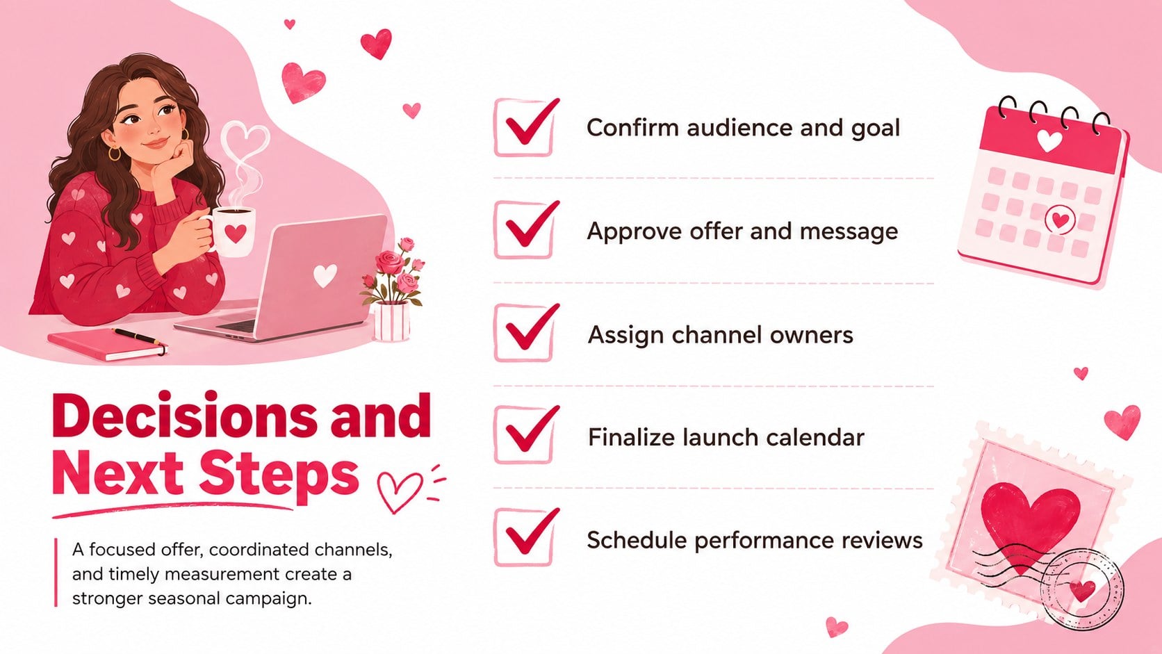 Valentine's Day Marketing Strategy Deck presentation template, slide 12