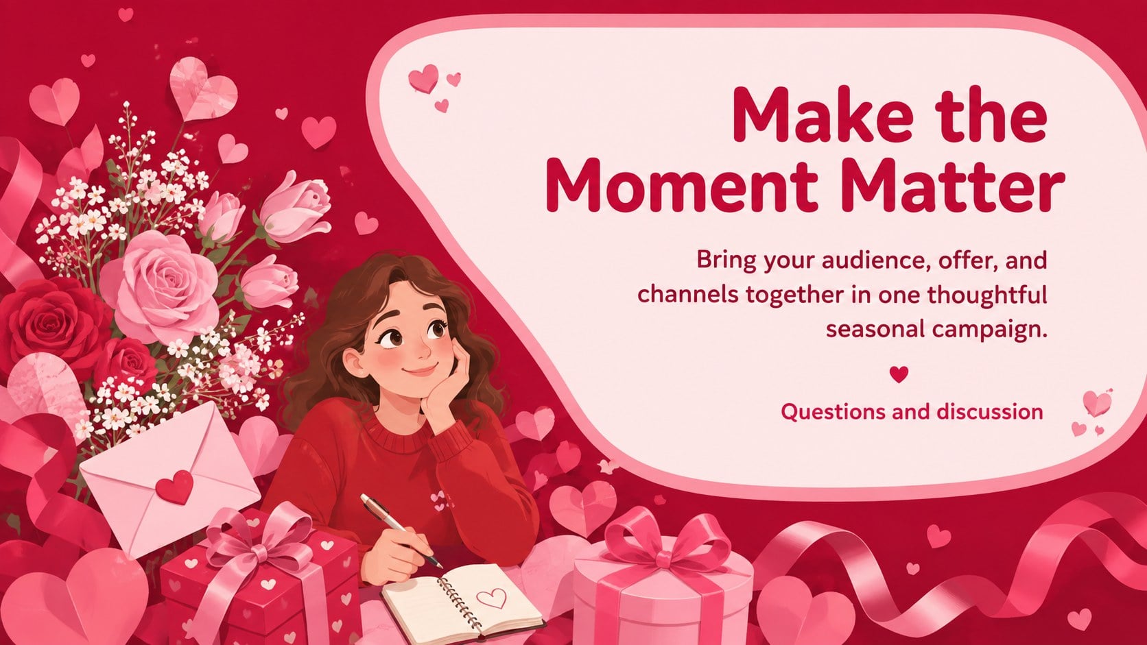 Valentine's Day Marketing Strategy Deck presentation template, slide 15