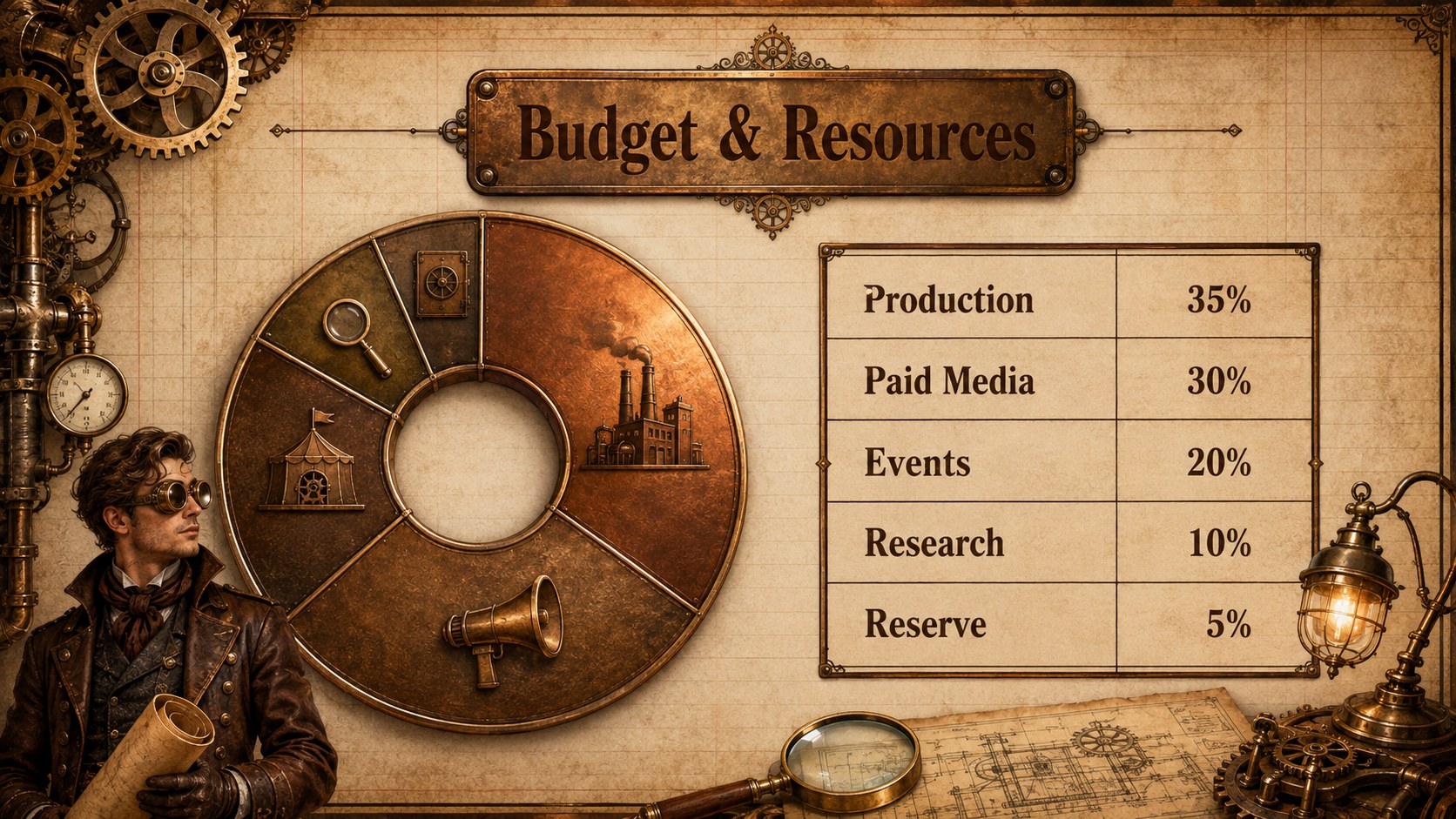 Victorian Industrial Campaign Deck presentation template, slide 12