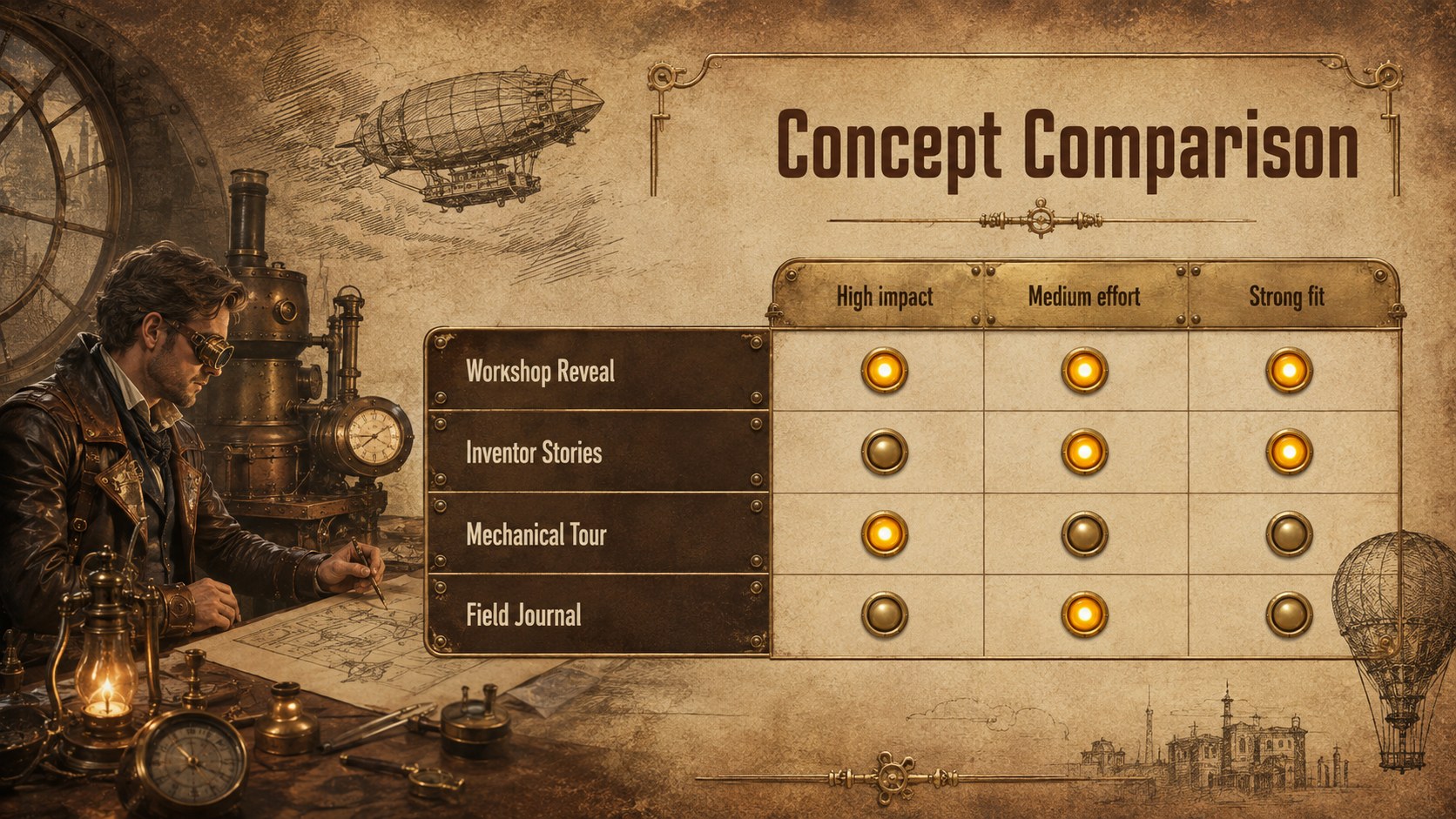 Victorian Industrial Campaign Deck presentation template, slide 13
