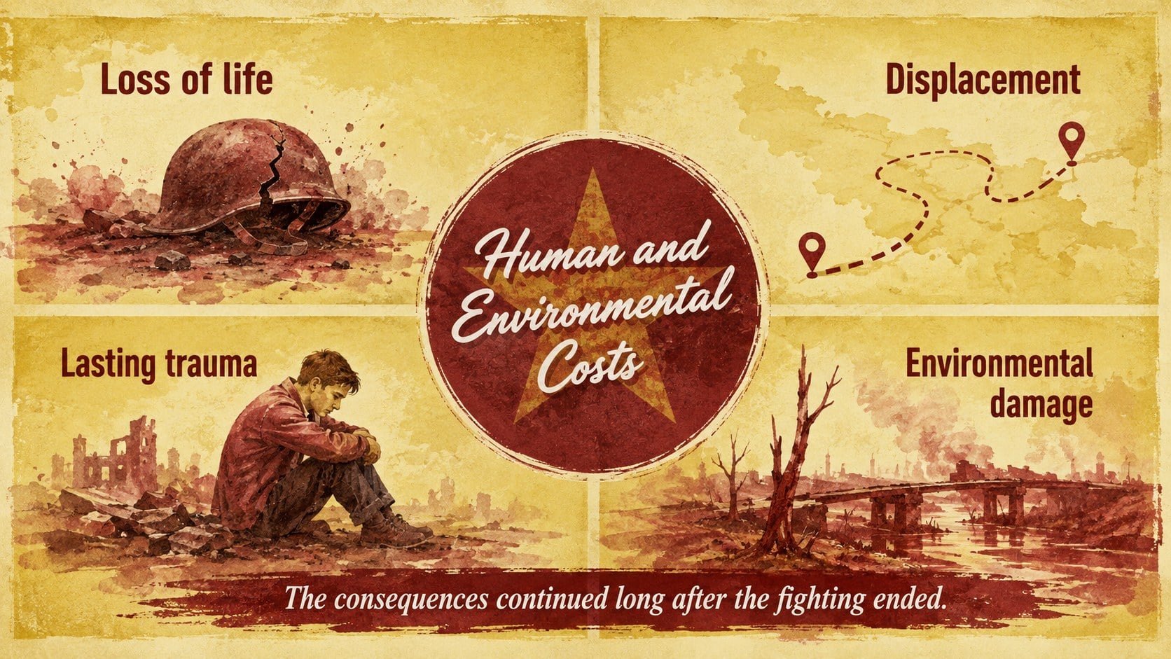 Vietnam Conflict History Lesson Deck presentation template, slide 14