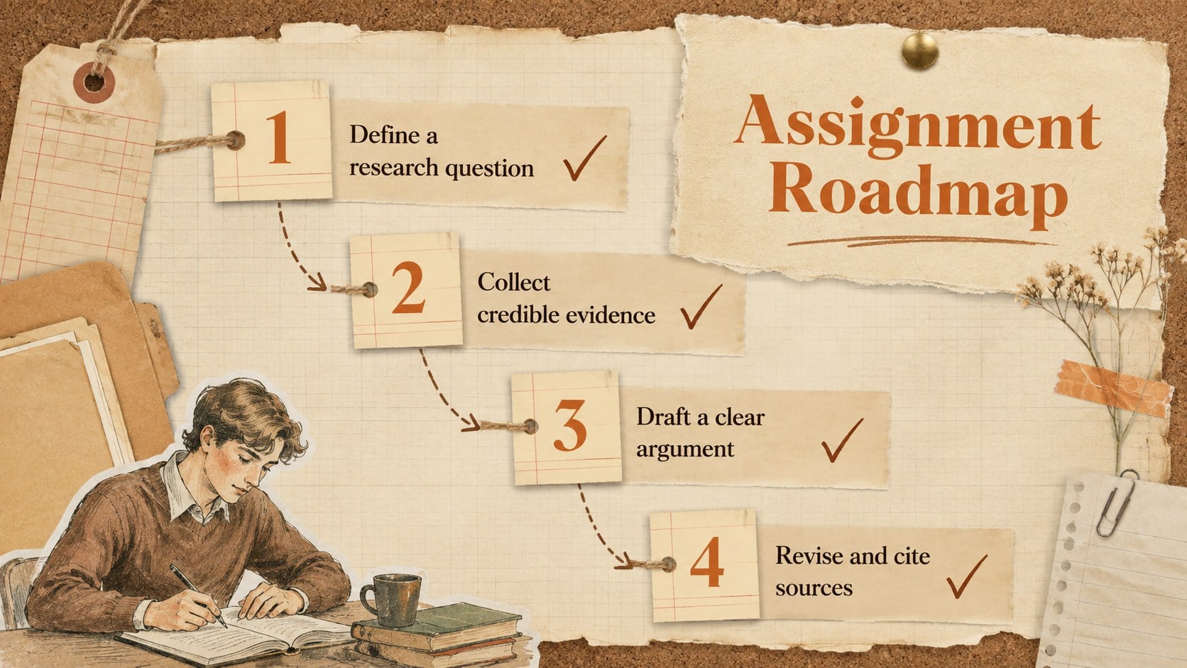 Vintage Academia Lesson Deck presentation template, slide 13