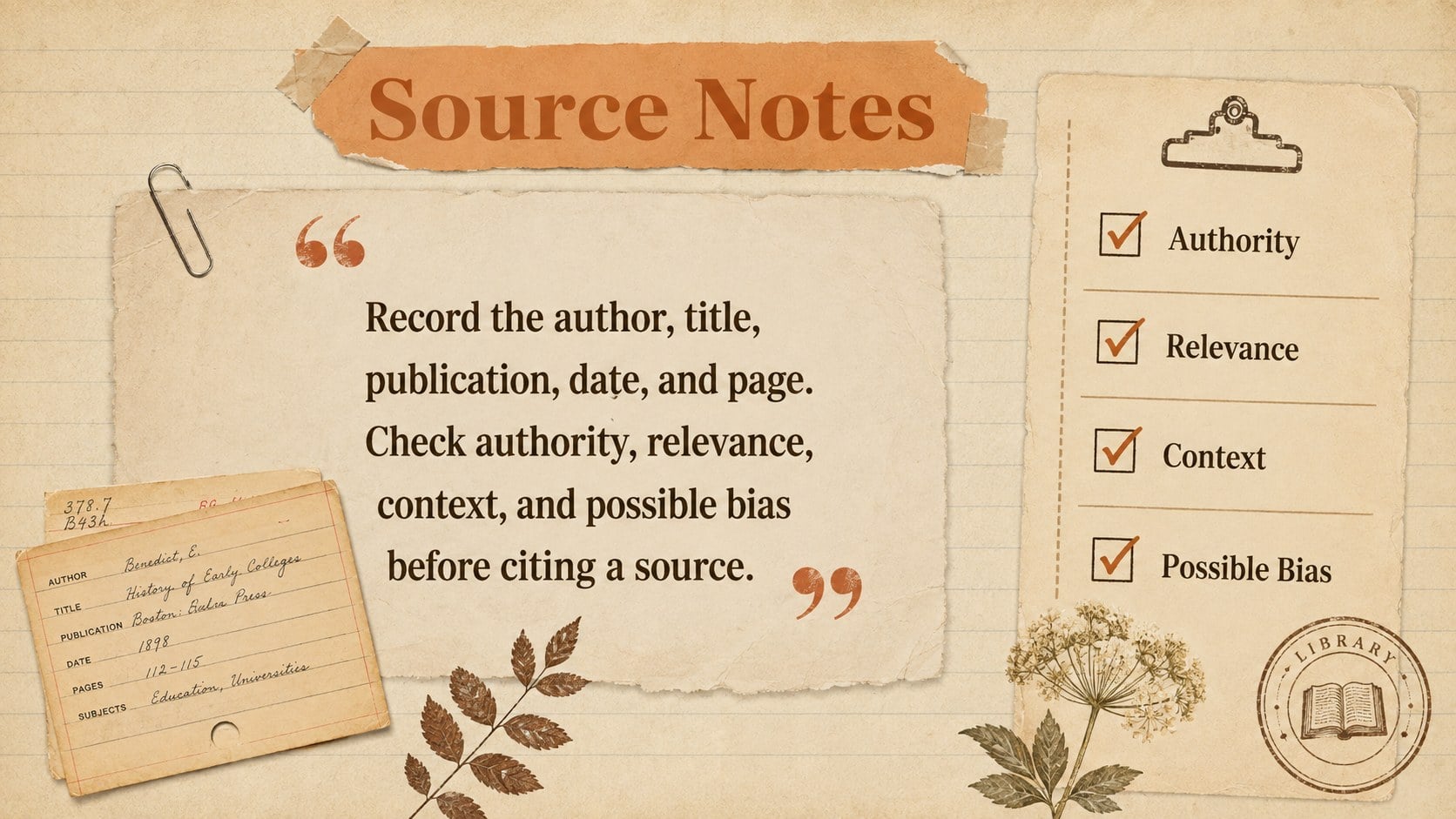 Vintage Academia Lesson Deck presentation template, slide 14