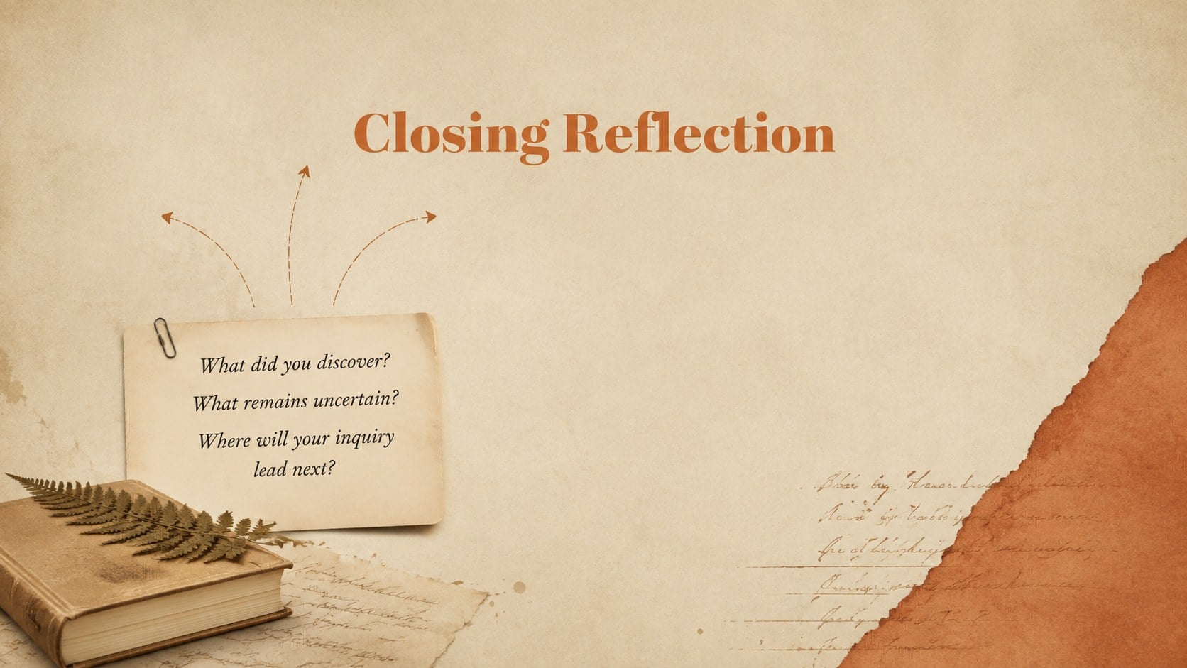 Vintage Academia Lesson Deck presentation template, slide 15