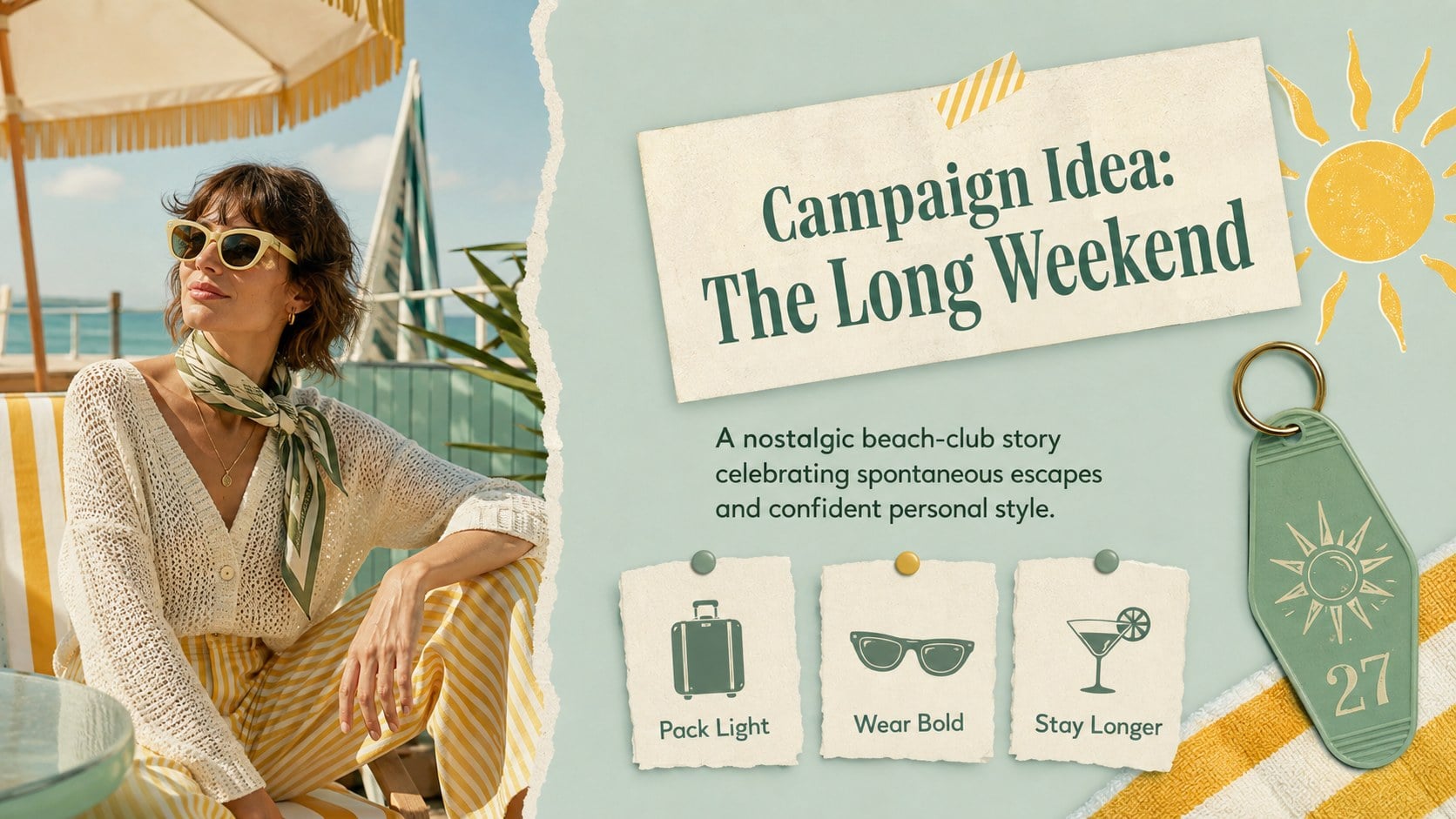 Modelo de apresentação Pitch para Marca de Beachwear Retrô, slide 10