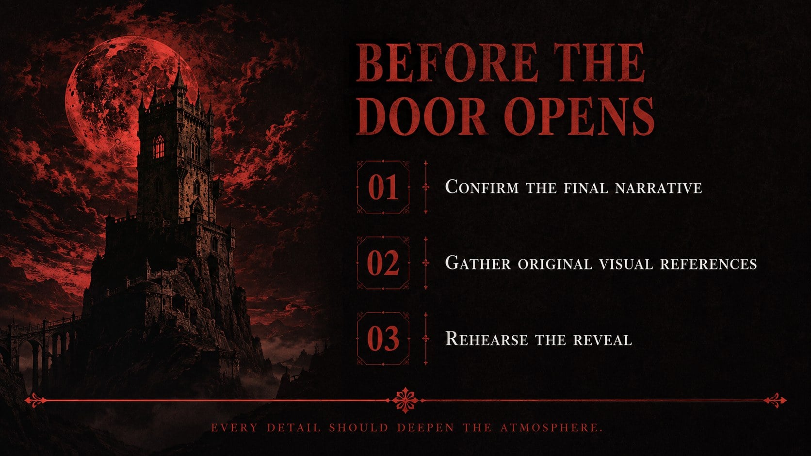 Vintage Gothic Horror Slide Theme presentation template, slide 14