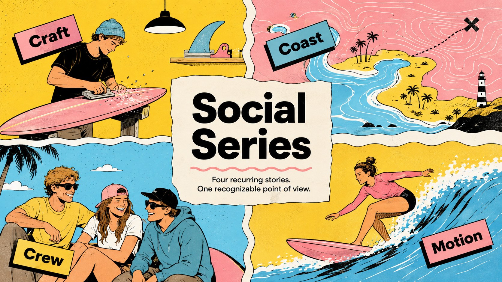Vintage Surf Marketing Pitch Deck presentation template, slide 10
