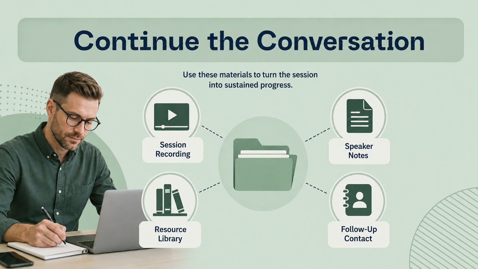 Virtual Conference Presentation Theme presentation template, slide 14