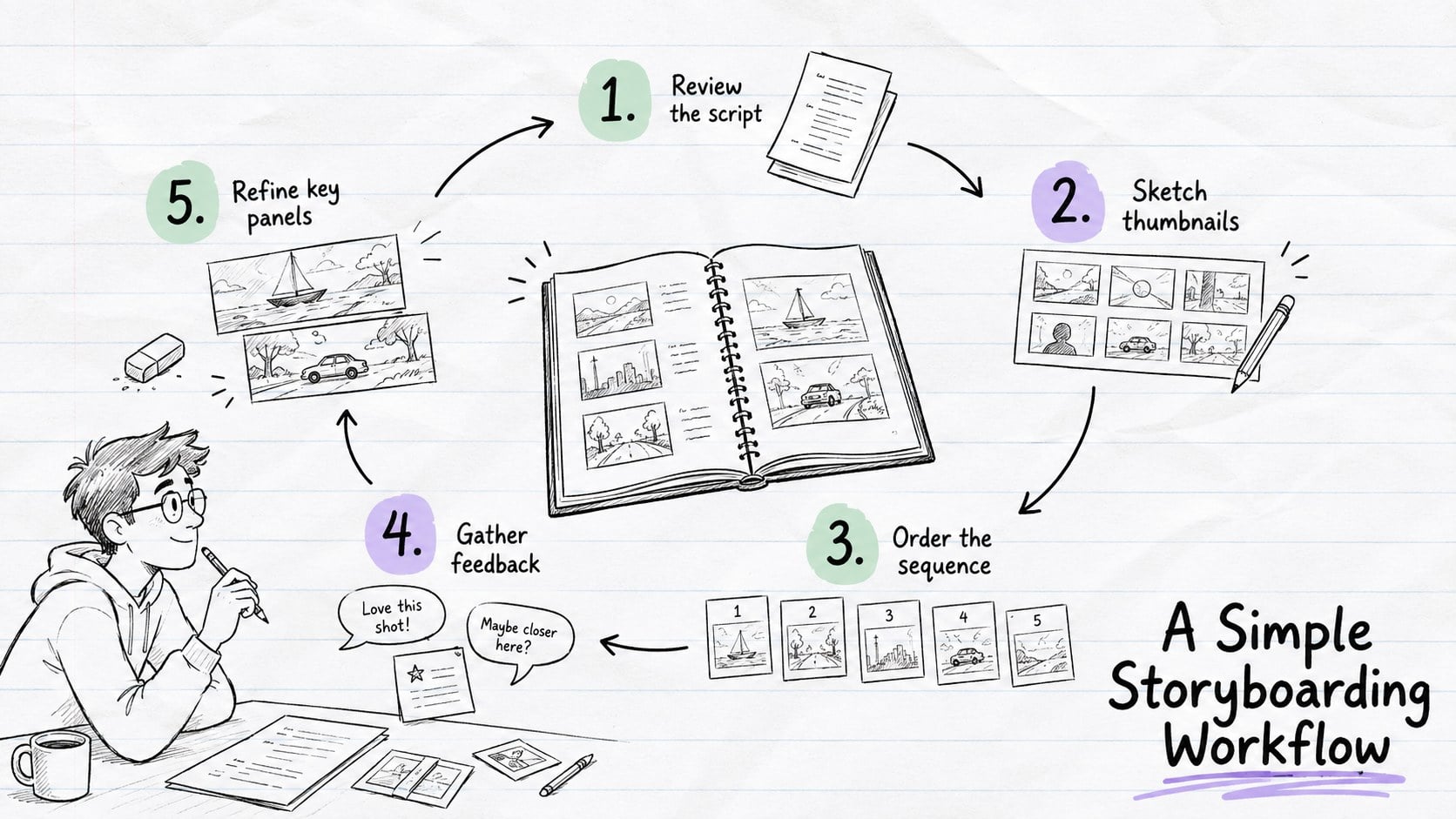 Modelo de apresentação Workshop de Storyboard Visual, slide 11