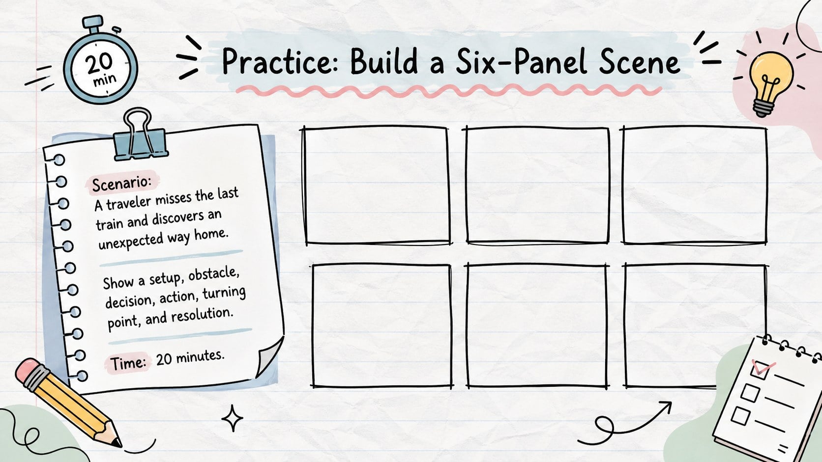 Modelo de apresentação Workshop de Storyboard Visual, slide 12