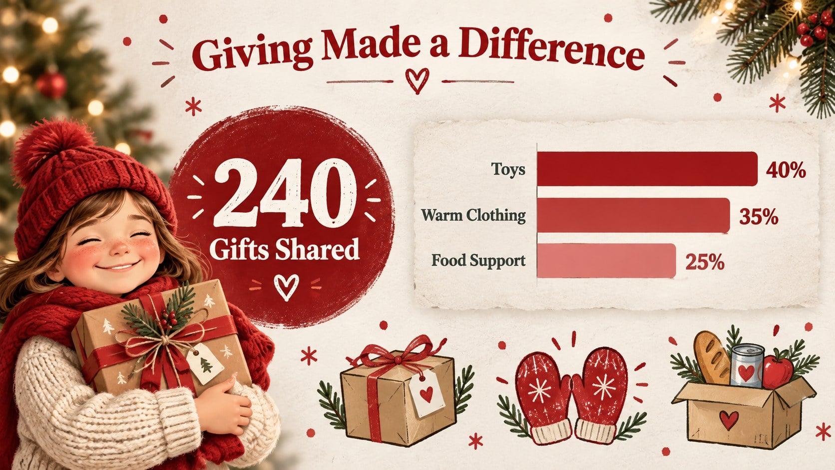 Warm Holiday Greeting Presentation presentation template, slide 11