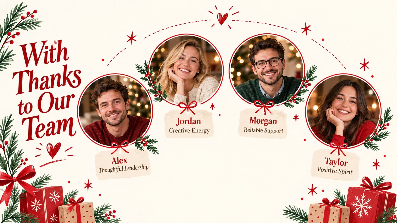 Warm Holiday Greeting Presentation presentation template, slide 14