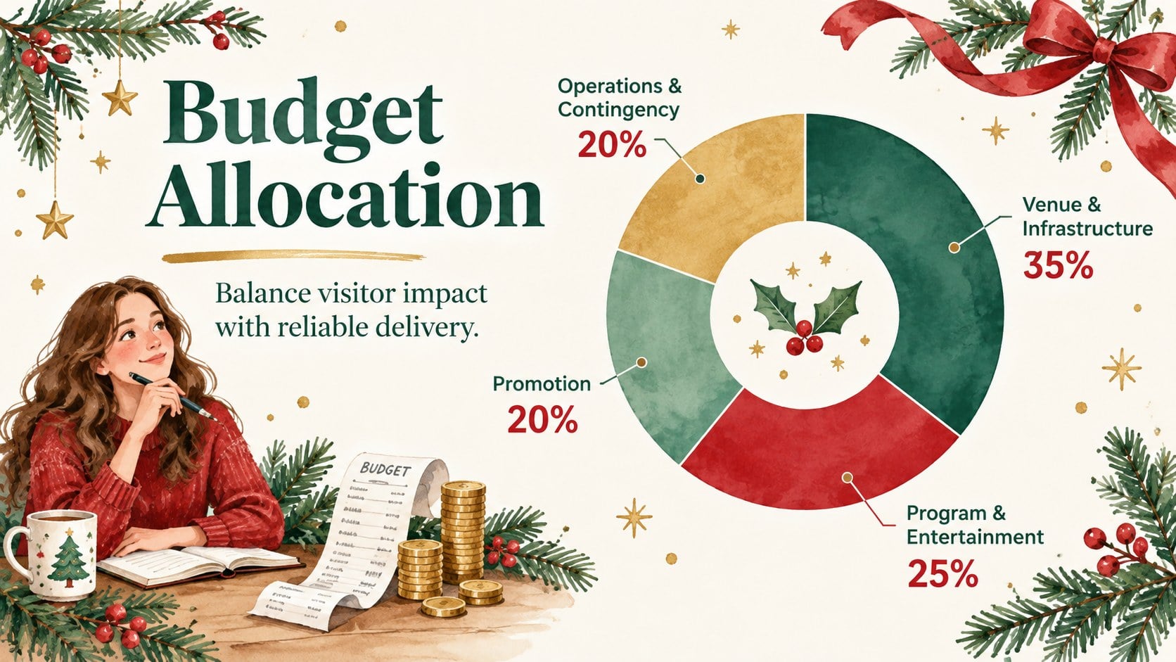 Watercolor Festive Market Pitch Deck presentation template, slide 10