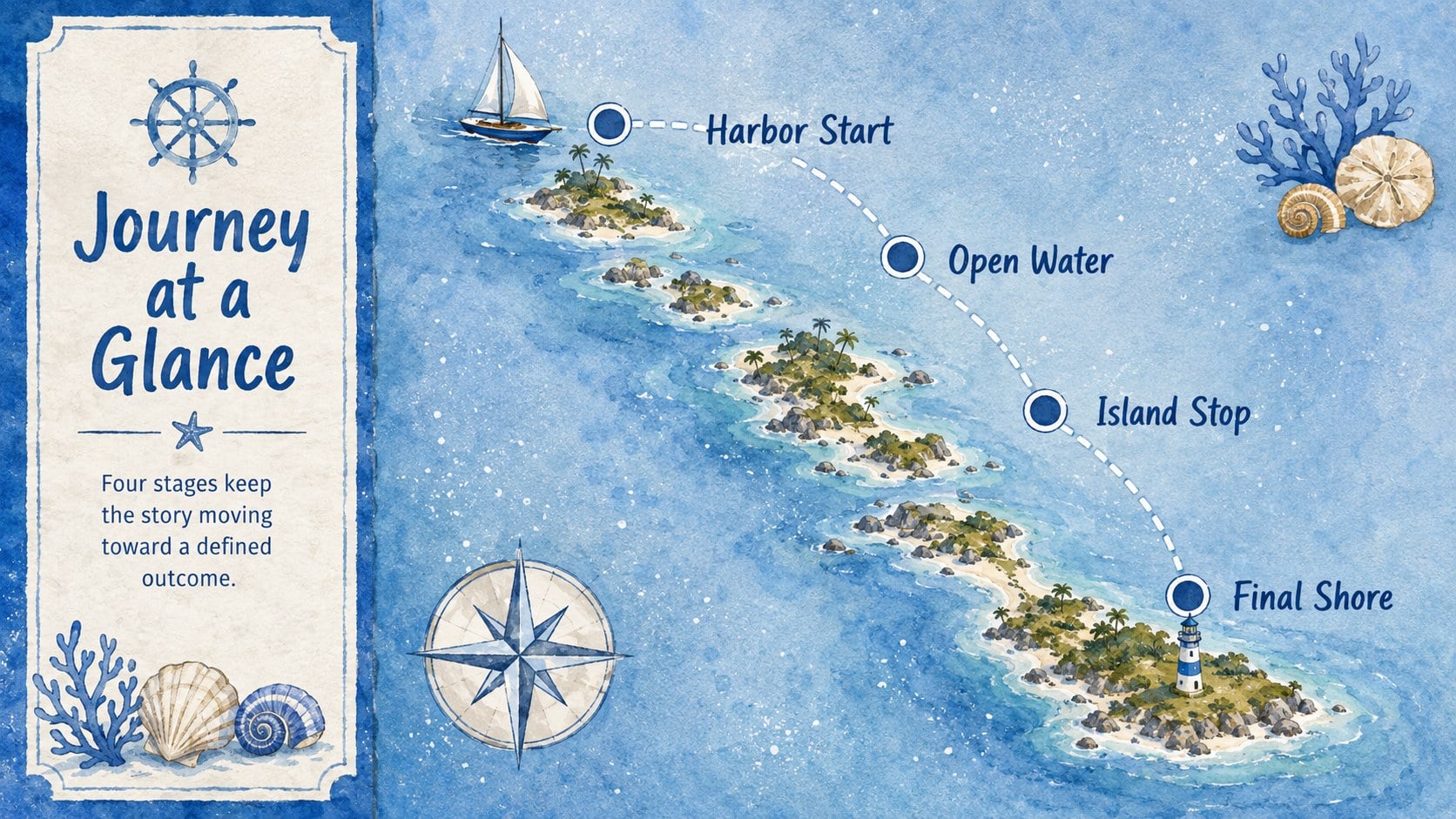 Modelo de apresentação Aventura Náutica em Aquarela, slide 4