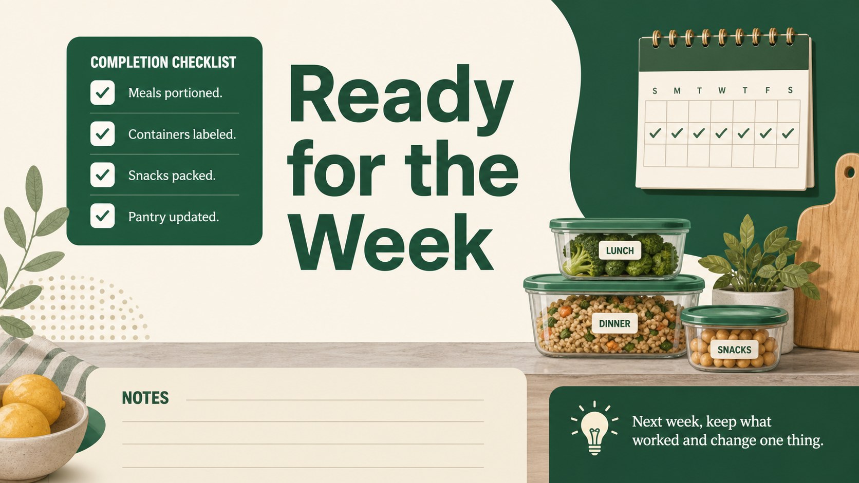 Weekly Meal Prep Organizer Deck presentation template, slide 15
