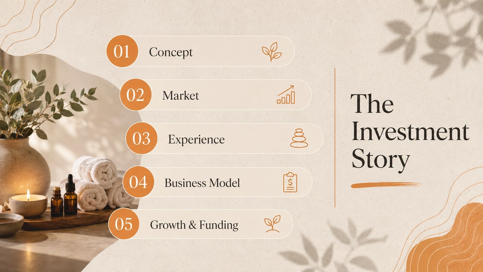 Wellness Spa Investor Pitch presentation template, slide 2