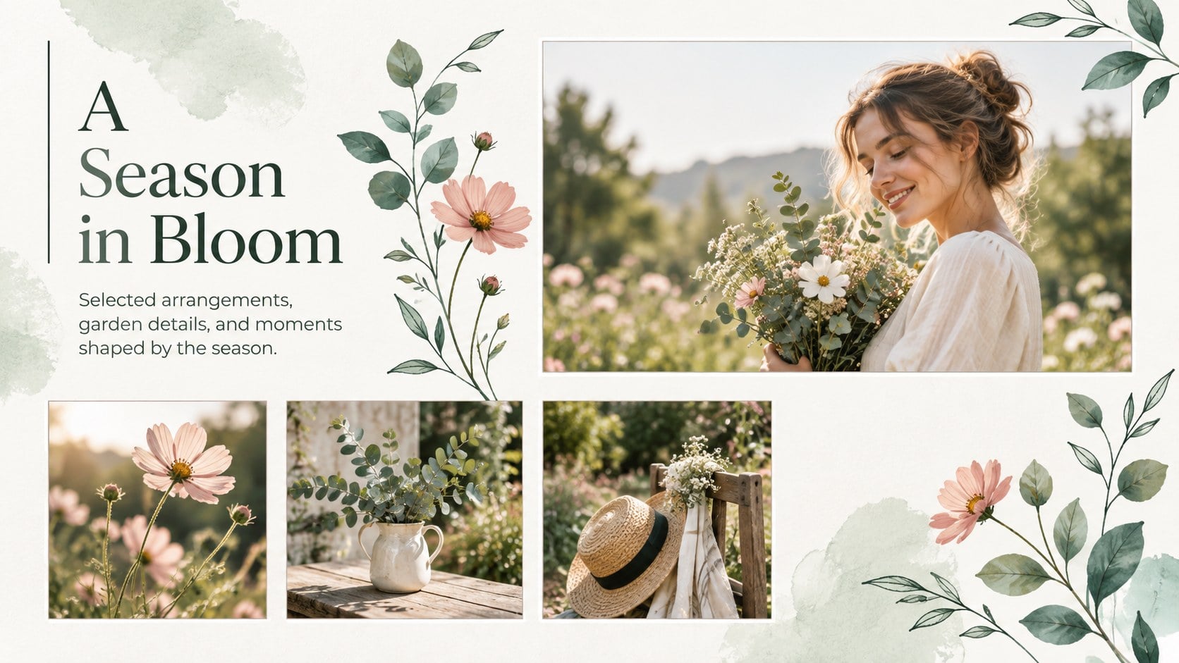 Modelo de apresentação Ilustrações de Flores Silvestres, slide 10