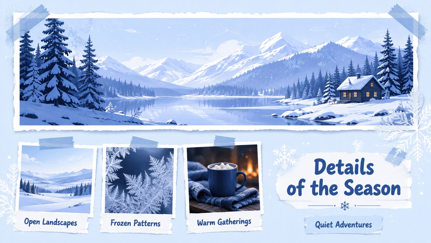 Winter Snowfall Presentation Theme presentation template, slide 10