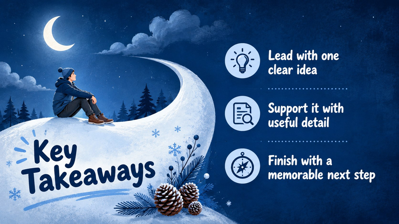 Winter Snowfall Presentation Theme presentation template, slide 12
