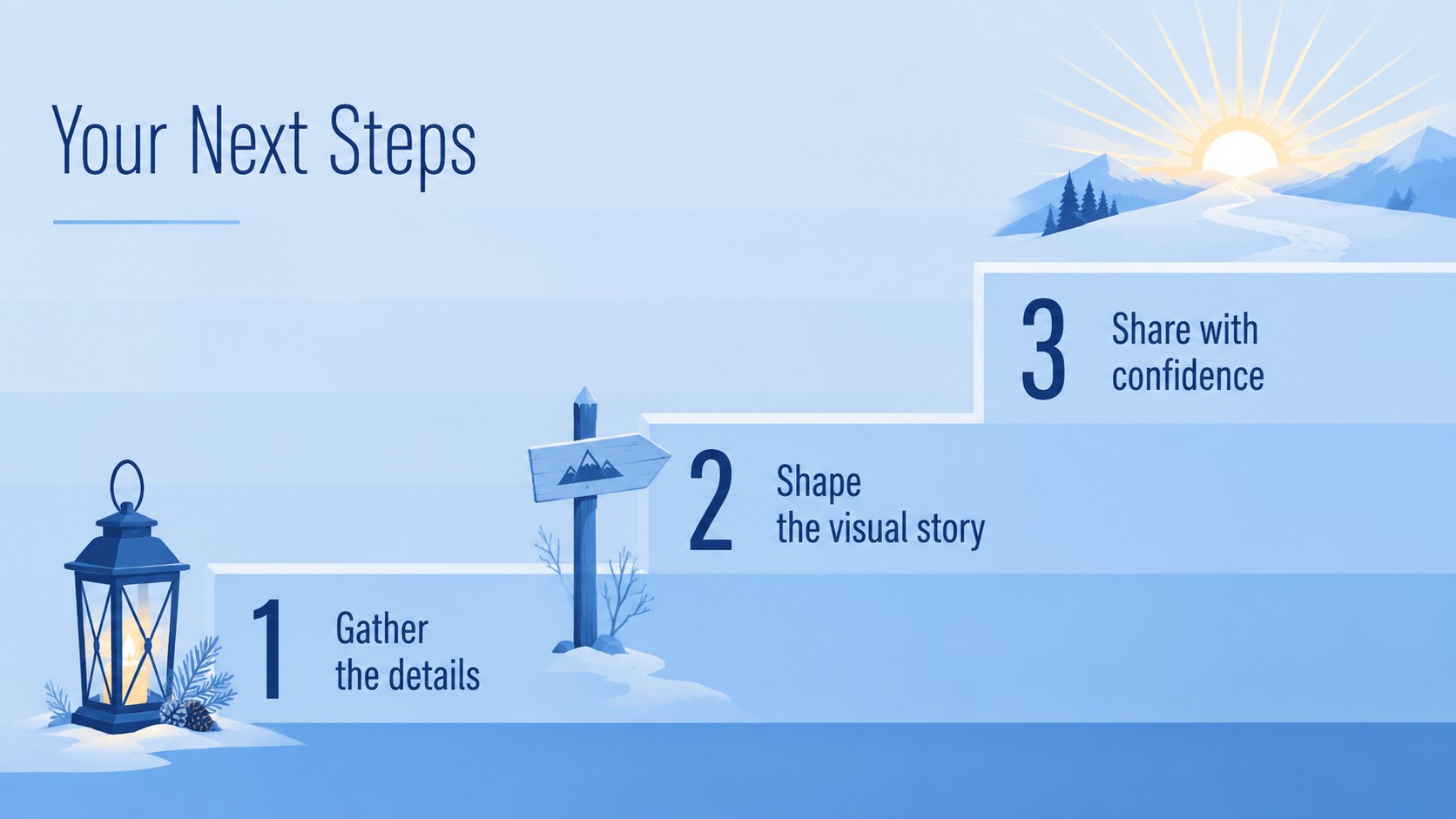 Winter Snowfall Presentation Theme presentation template, slide 14