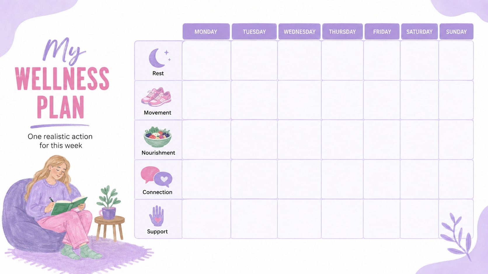 Women's Wellness Education Deck presentation template, slide 13