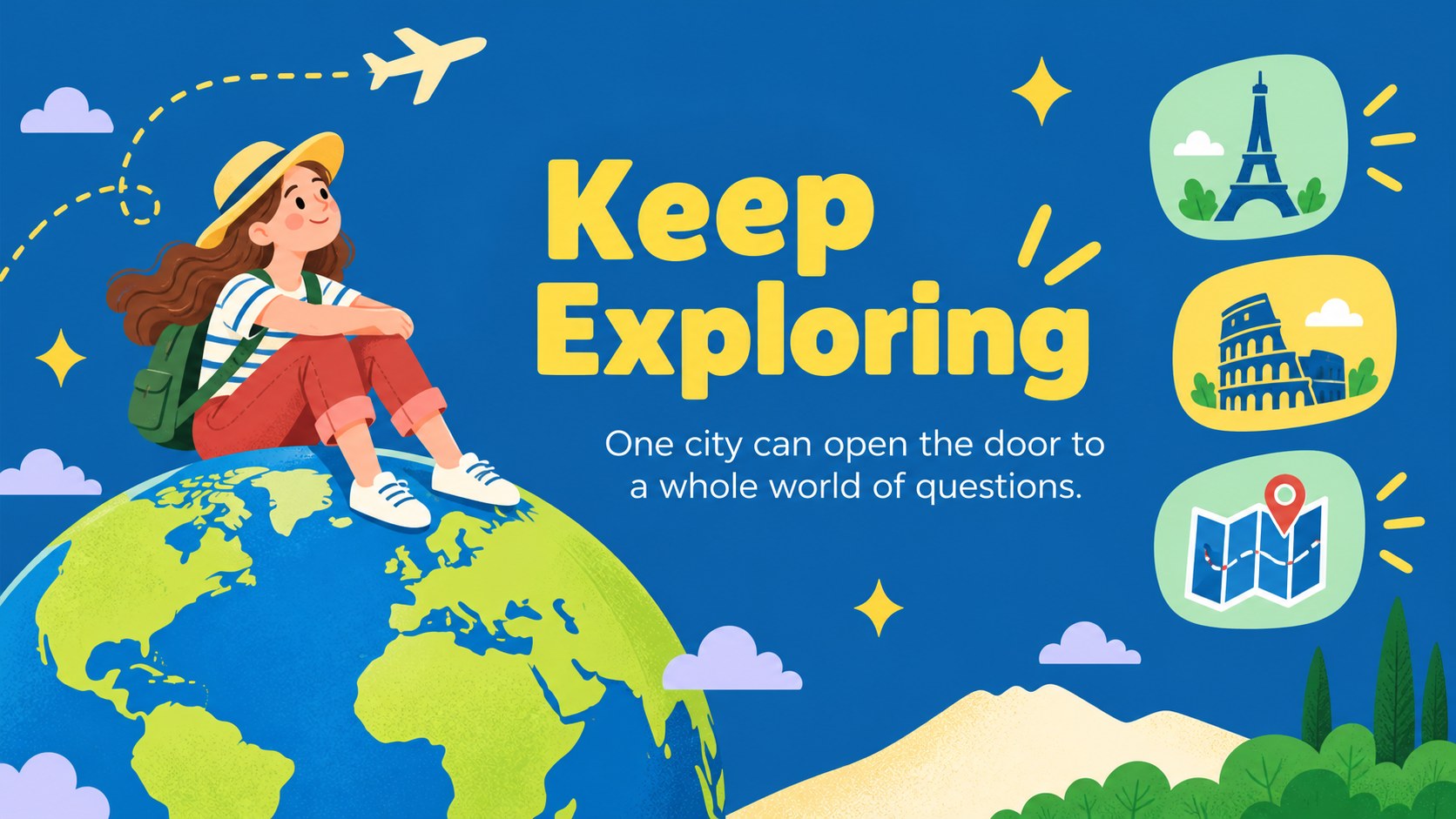 World Cities Geography Classroom Deck presentation template, slide 15