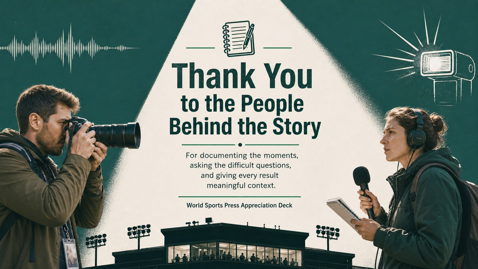 World Sports Press Appreciation Deck presentation template, slide 14