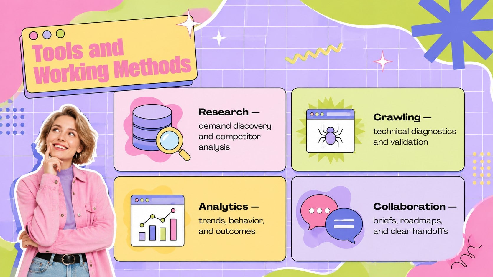 Modelo de apresentação Portfólio de Especialista em SEO, slide 11