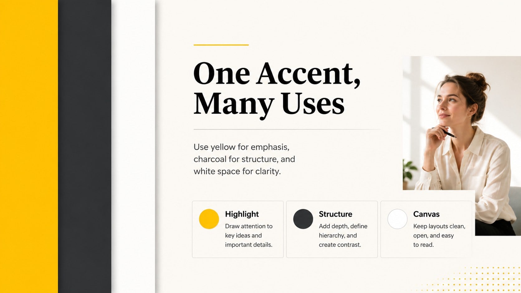 Yellow Accent Multipurpose Slide Theme presentation template, slide 5