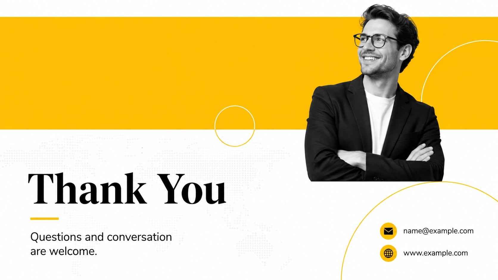 Yellow Accent Multipurpose Slide Theme presentation template, slide 16