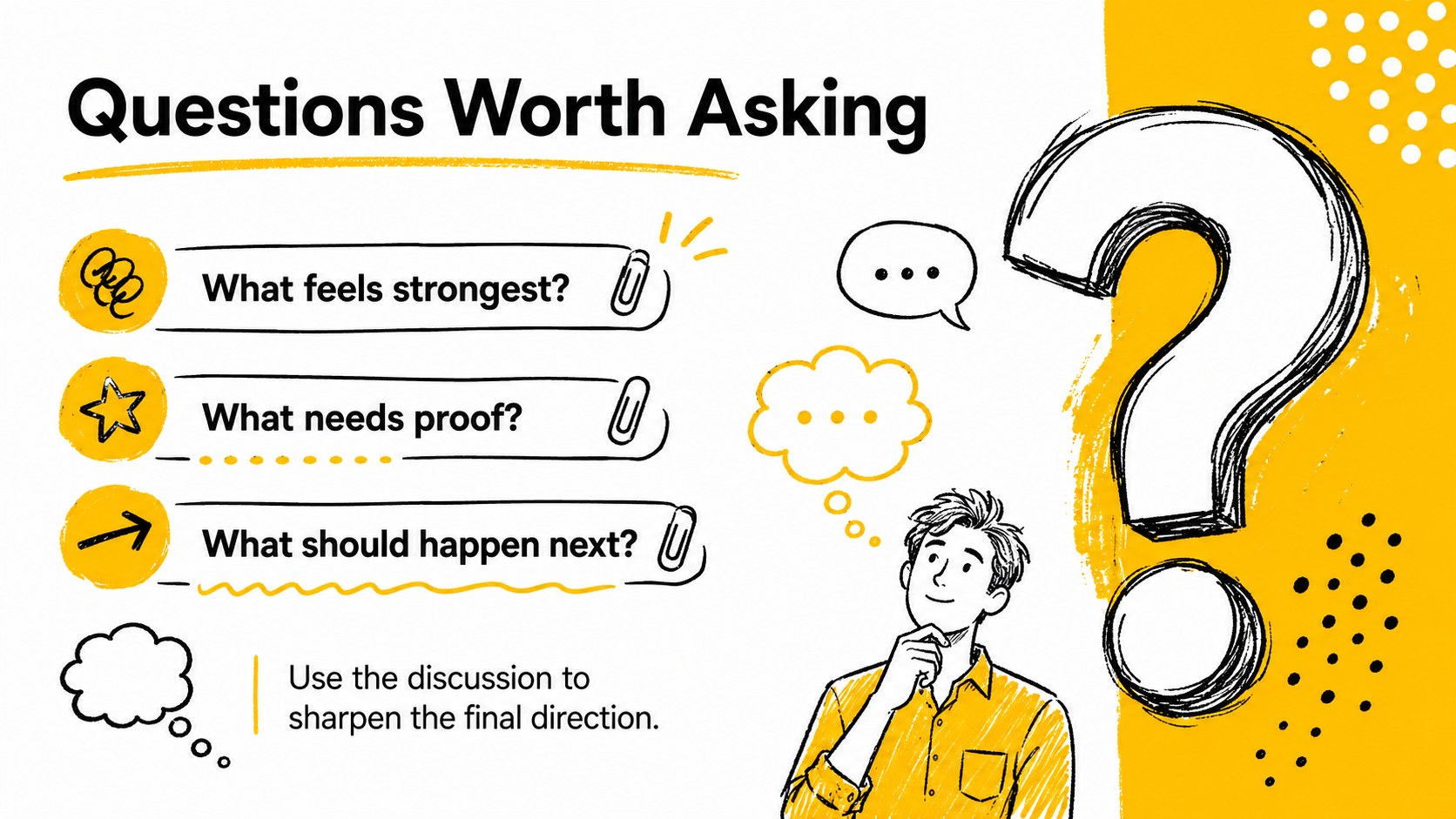 Modelo de apresentação Ideias em Rabisco Amarelo, slide 15