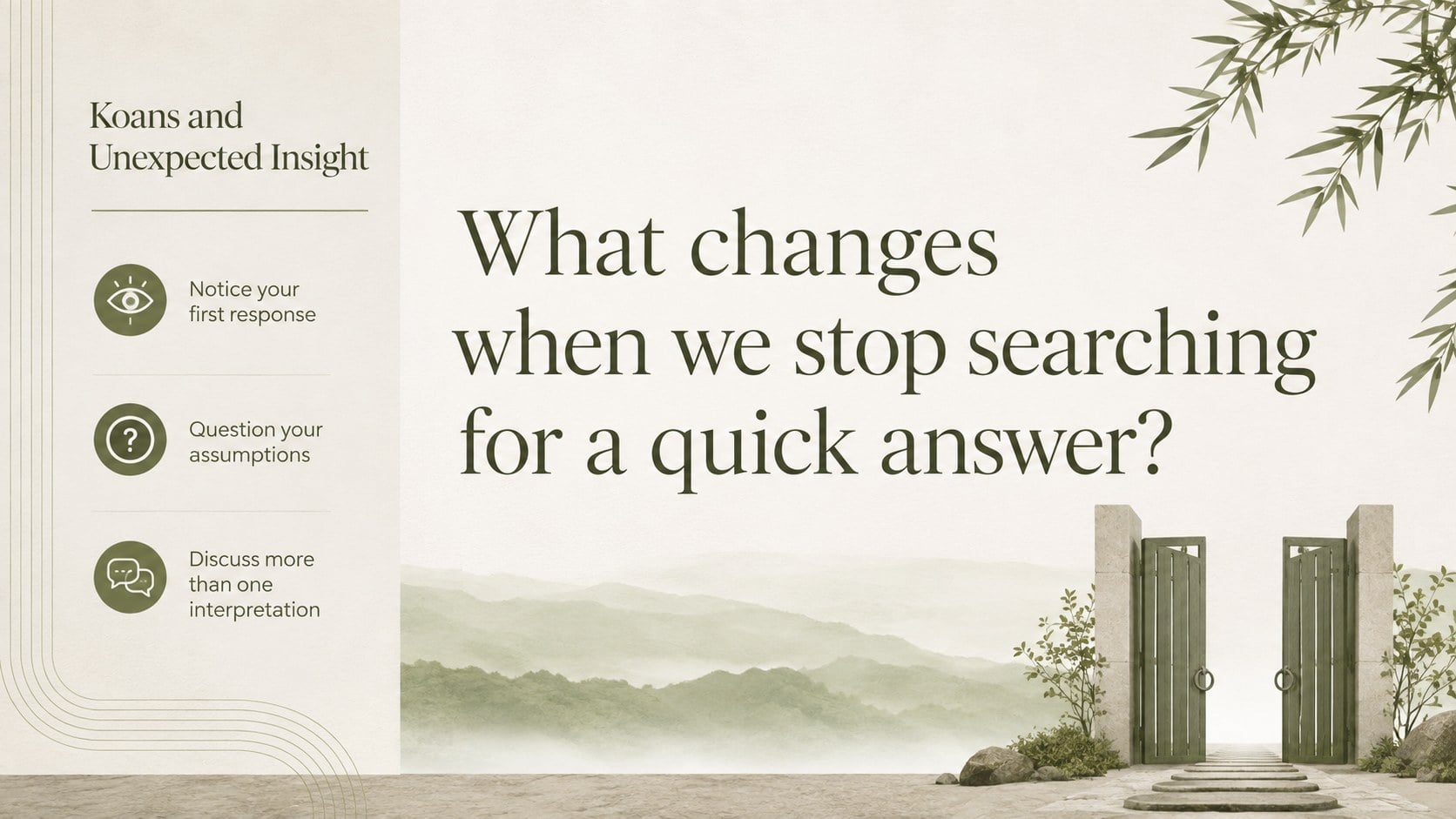 Zen Buddhist Philosophy Lesson Theme presentation template, slide 10